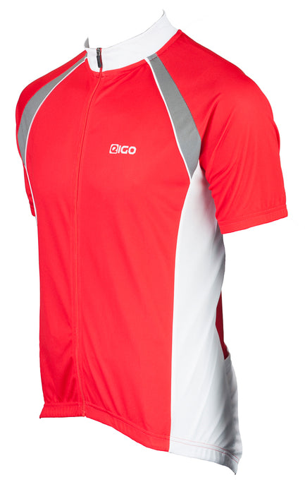 Eigo Logic Mens Short Sleeve Cycling Jersey Red / White