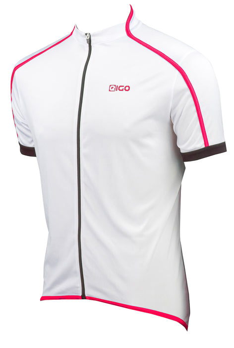 EIGO Classic Mens Short Sleeve Cycling Jersey White / Red