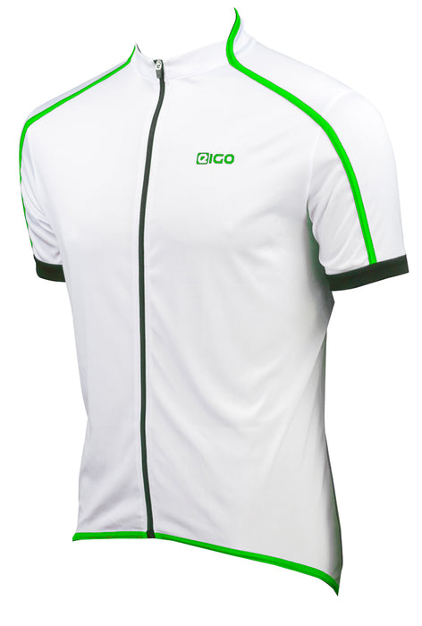EIGO Classic Mens Short Sleeve Cycling Jersey White / Green