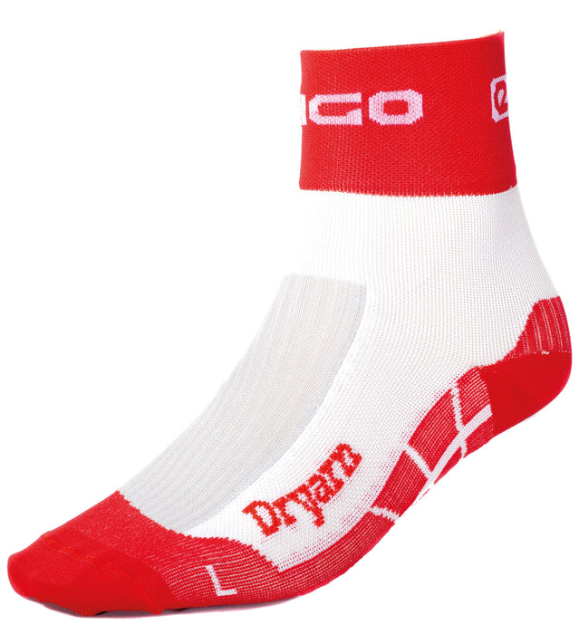 Eigo Dryarn Socks White/Red - S