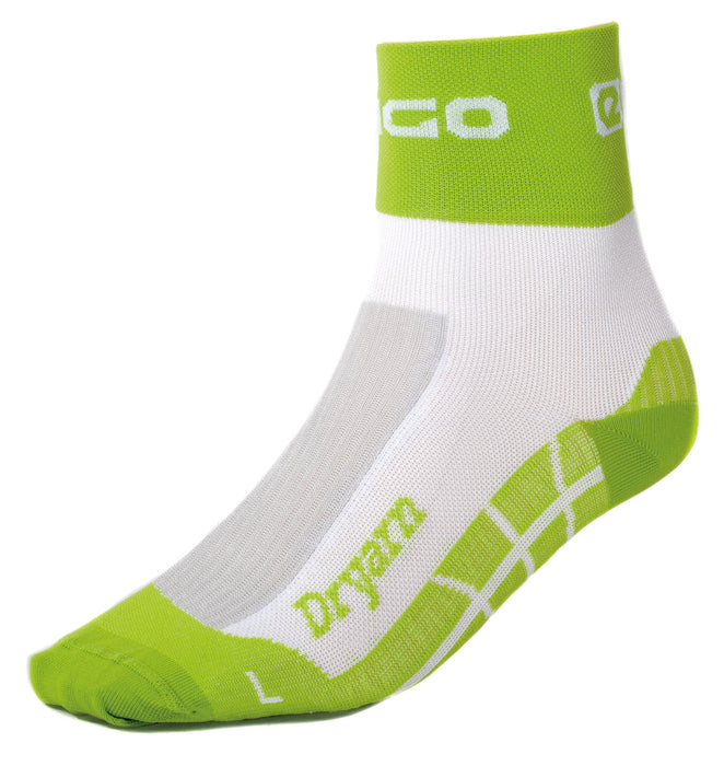 Eigo Dryarn Socks White/Green - S