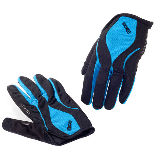 Eigo Aero Back Cycling Gloves Full Finger Blue