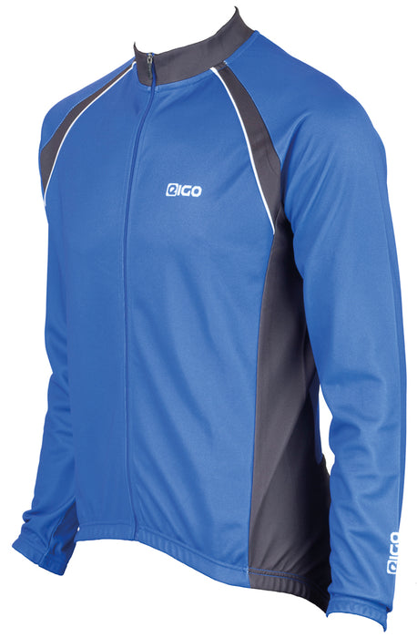 Eigo Logic Mens Long Sleeve Cycling Jersey Blue / Black