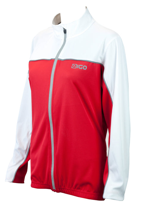 Eigo Holly Womens Long Sleeve Cycling Jersey Red / White