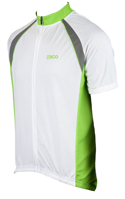 Eigo Logic Mens Short Sleeve Cycling Jersey Green / White