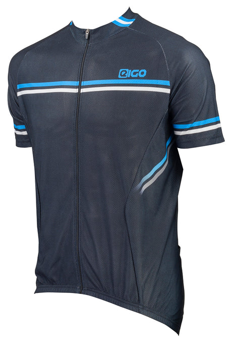 Eigo Diamond Mens Short Sleeve Cycling Jersey Black / Blue / White